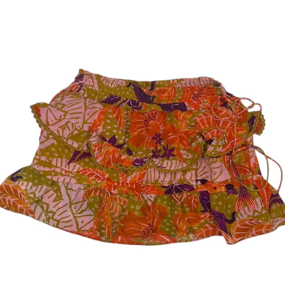 FARM Rio Beige Jungle Panther Mini Skirt